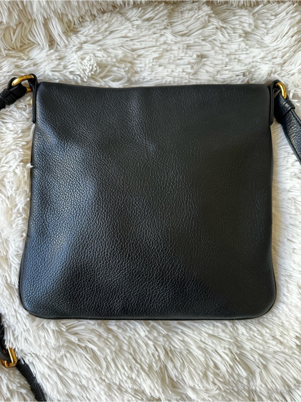 Marc by Marc Jacobs Black Pebbled Leather Crossbody Bag Gold Hardware Adjustable - Picture 3 of 14